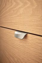 Furnipart - Wow - greb i zink inox look CC160mm L192mm B42mm H20mm